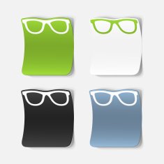 realistic design element glasses N13