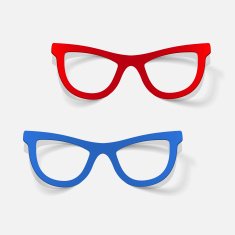 realistic design element glasses N14