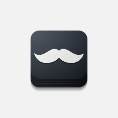 square button mustache N4