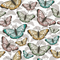 seamless pattern with butterflies N23