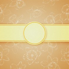 Text design with pattern of flowers narcissus