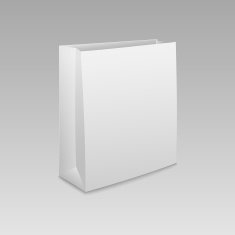 Empty shopping paper bag