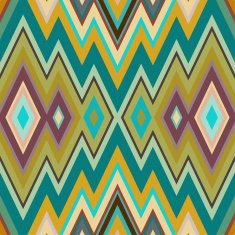 Color Abstract Retro Zigzag Vector Background N10