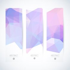 Abstract vector vertical mosaic banners N12