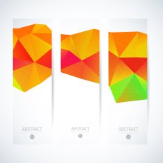 Abstract vector vertical mosaic banners N14