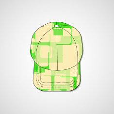 Abstract illustration on peaked cap N81
