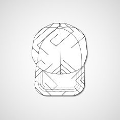 Abstract illustration on peaked cap N82