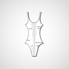 female swimsuit isolated N92