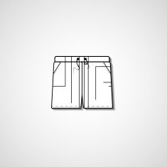 Abstract illustration on shorts N96