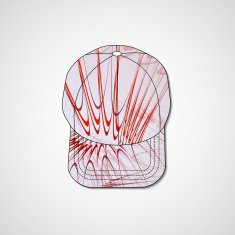 Abstract illustration on peaked cap N84