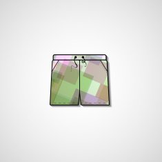 Abstract illustration on shorts N100