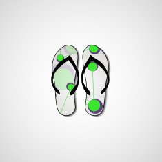 Abstract illustration on flip flops N95