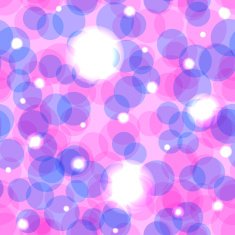 Seamless Pattern with Shiny Glowing Circles
