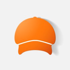 Paper clipped sticker headgear Cap N7