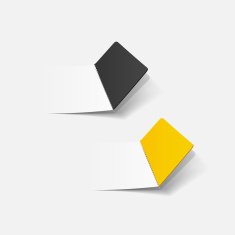realistic design element rectangle seam corner N4