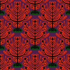 Suzani vector ethnic pattern with Kazakh motifs N6