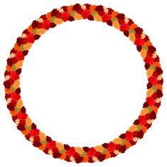 Abstract frame of autumn leaves eps10