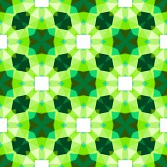 Multicolor geometric pattern in bright green