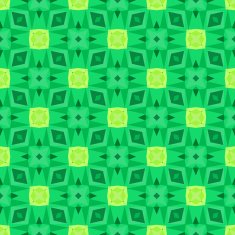 Multicolor geometric pattern in bright green N2