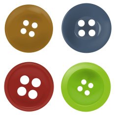 Plastic shirt buttons