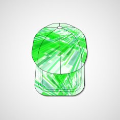 Abstract illustration on peaked cap N89