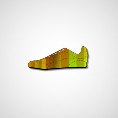 Abstract illustration on sneakers N95