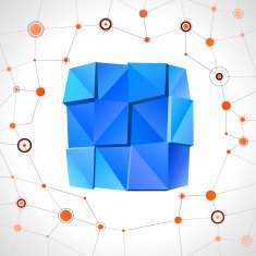 Abstract geometric mosaic rectangle