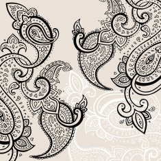 Hand Drawn Paisley ornament N10