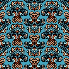 Damask Ethnic Modern seamless vector pattern