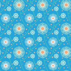Pattern with bold and stylized flowers
