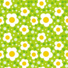 Pattern with bold and stylized flowers N2