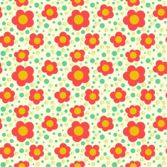 Simple floral pattern with poppies