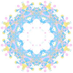 Lace ornament watercolor marble round doily ornamental flower N9