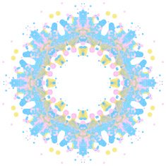 Lace ornament watercolor marble round doily ornamental flower N10