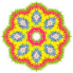 Lace ornament watercolor marble round doily ornamental flower N14