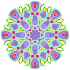 Lace ornament watercolor marble round doily ornamental flower N18