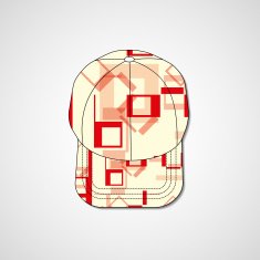 Abstract illustration on peaked cap N94