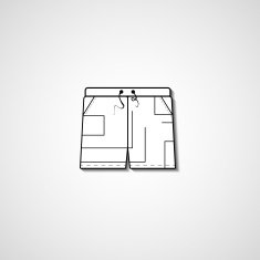 Abstract illustration on shorts N111