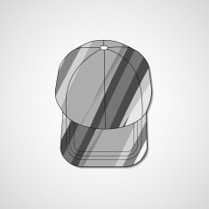 Abstract illustration on peaked cap N96