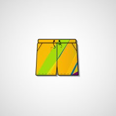 Abstract illustration on shorts N112