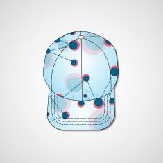 Abstract illustration on peaked cap N100