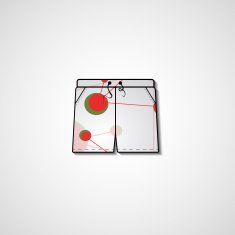 Abstract illustration on shorts N116