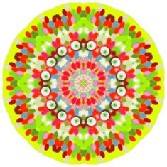 Lace ornament watercolor marble round doily ornamental flower N22