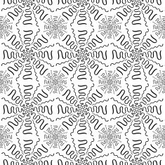 Black cartoon firewoks pattern on white background