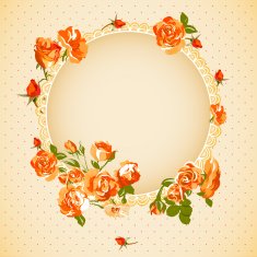 Vintage floral background with roses N4