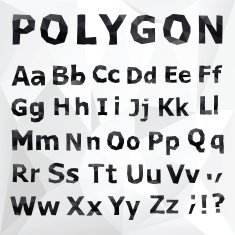 Alphabet Polygonal font set