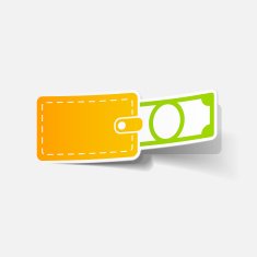 realistic design element purse money N55