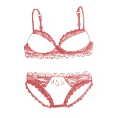 Hand drawn vector sexy lingerie set N5