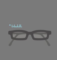 illustration lunettes de vue incassables fond uni