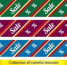 Sale seamless vector texture with percent discount